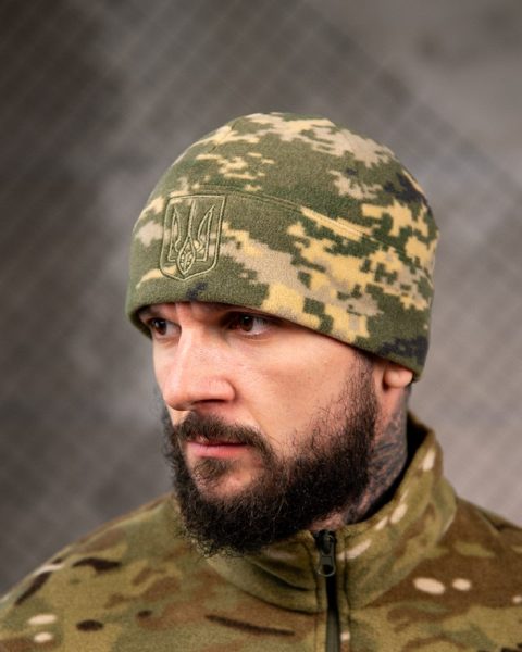 Шапка флісова камуфляжна