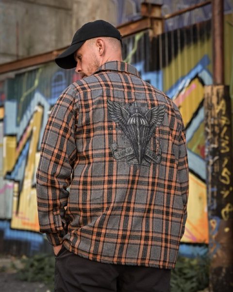 Сорочка в клітинку "Парашутист"