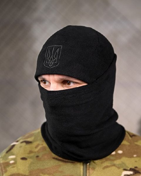 Флісова балаклава з тризубом