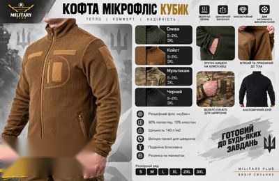 Кофта мікрофліс Кубик
